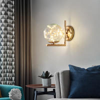 Lámpara De Pared LED Moderna En Vidrio Color Nordic Minimalista Para Dormitorio Sala De Estar Comedor Cocina Iluminación Interior - details 2