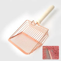 Herramienta De Limpieza Para Mascotas Acero Inoxidable Lavable Y Duradero Cuchara Para Basura De Gato Con Mango Cómodo Shovel Para Heces De Perro - details 1