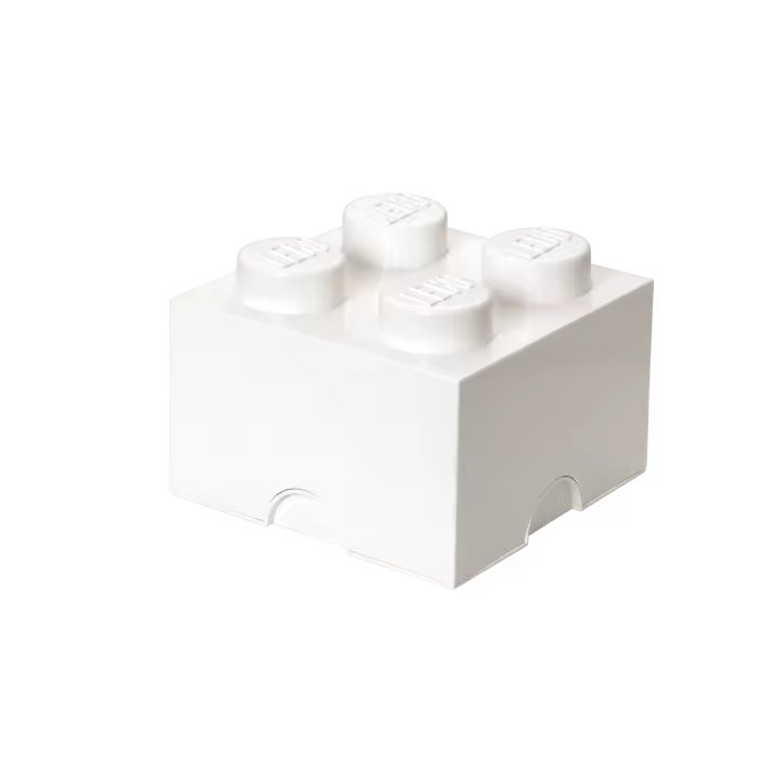 Room Copenhagen Caja de Almacenaje LEGO Blanco de 4 encajes, Apilable - 1