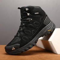 Botas De Senderismo HIKEUP Para Hombre Suela Antideslizante Alta Transpirables Impermeables De Cuero Sintético Y Malla Para Otoño E Invierno - details 33