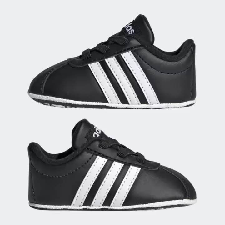 Zapatillas Adidas Vl Court 2.0 Crib Negro Blanco Ee6911 - 1