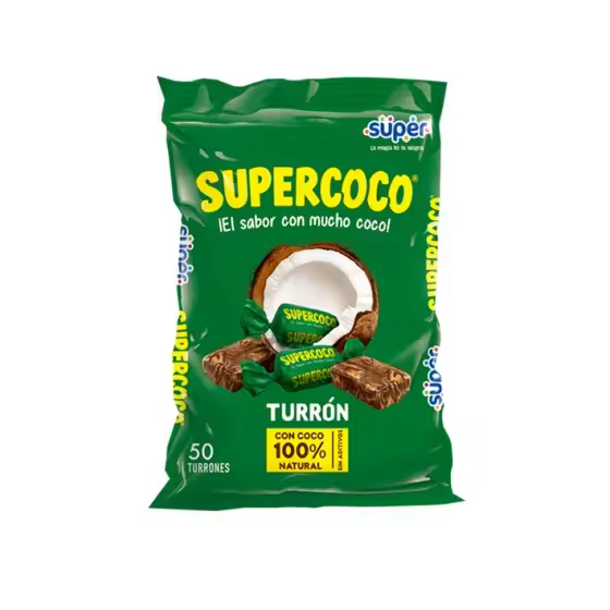 Fiesta Turrón Supercoco Bolsa 50 Unidades - 1