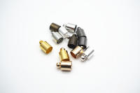 50pcs Trenzado De Cuero Con Cierre De Esferas Para Joyería DIY Tamaño De La Punta Del Cordón De 3-10mm Encabezado De Bola Para Creación De Collares - details 15