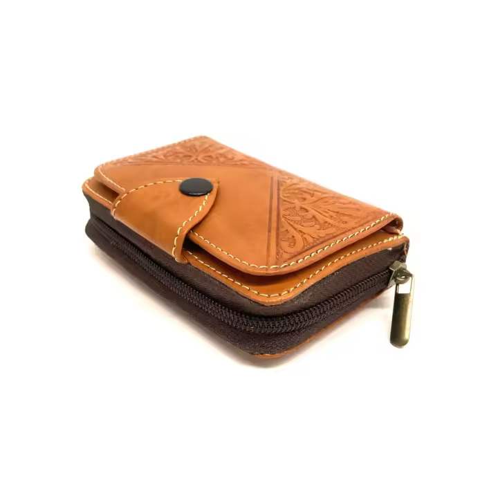 Cartera marroquí de cuero natural Sohr - 1
