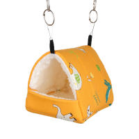 Hammock Para Ratón De Azúcar Hamster Oso Dorado Papagayo Nido De Pequeño Animal De Peluche Cálido Para Dormir Invierno Surtido De Colores - details 2