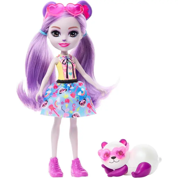 ENCHANTIMALS PURPLE PANDA y BESTIE - Muñeca con Mascota Panda - MATTEL - 1