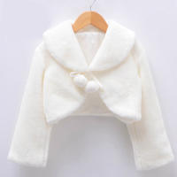 Chaqueta De Peluche Gruesa Para Niñas Princesa Con Capucha Corta Estilo Casual Cierre Único Solapa Floral Invierno Talla Trueña - details 8