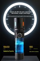 Linterna LED De Alta Potencia Con 4 Modos De Luz Recargable Rápido Aleación De Aluminio Zoomable Antigolpes Ultra Brillante Para Emergencias - details 4