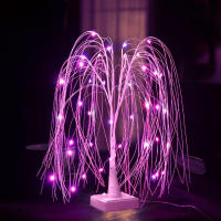 Árbol De Bonsái Weeping Willow LED Con Luces De Hadas Cambio De Color Para Decoración De Navidad Y Fiesta En Mesa Incluye Pilas - details 2
