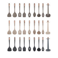 Utensilios De Cocina De Silicona Antiadherente Herramientas De Cocina Modernas Resistentes Al Calor Con Pátina Dorada - details 4