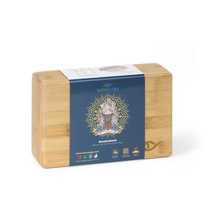 Naturyoga l Bloque de Bambú l Bambú 100% l Resistente l Duradero l Estable - 1