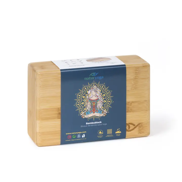 Naturyoga l Bloque de Bambú l Bambú 100% l Resistente l Duradero l Estable - 1