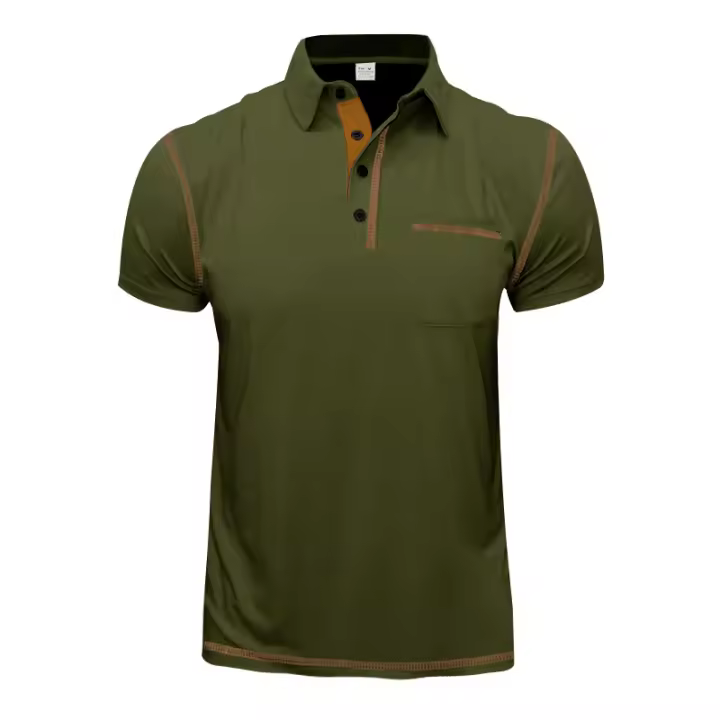Camisa Polo Para Hombre Verano 2024 Talla Grande Cuello Redondo Botones Secado Rápido Estilo Casual Colores Sólidos Poliéster - 1