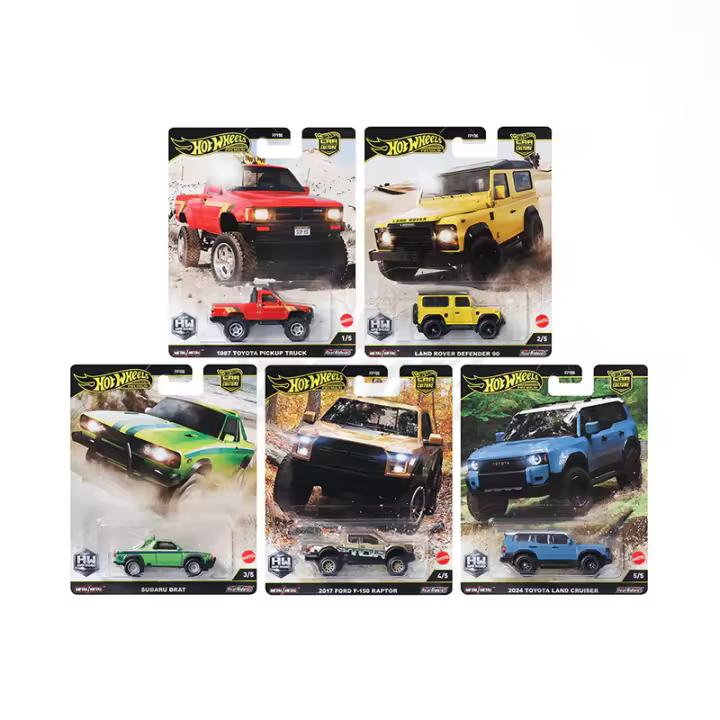 Hot Wheels Premium Off Road – Car Culture 976H pack de 5 coches - Escala 1/64 - 1