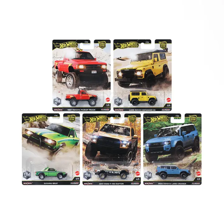 Hot Wheels Premium Off Road – Car Culture 976H pack de 5 coches - Escala 1/64 - 1