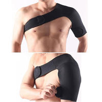 SPOSAFE Soporte De Hombro Ajustable Para Gimnasio Deporte Cuidado Solapa De Espalda Protector De Malla Negra Para Hombres Y Mujeres - details 6