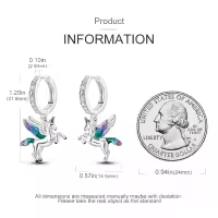 Pendientes De Aro De Plata 925 Para Mujer Con Zirconia Joyería De Moda Regalo Original Eardrop Pendientes Metálicos Tipo Aro - details 62