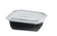 Envase PP 1 compartimento base negra con tapa 1000cc 50 unidades - details 0