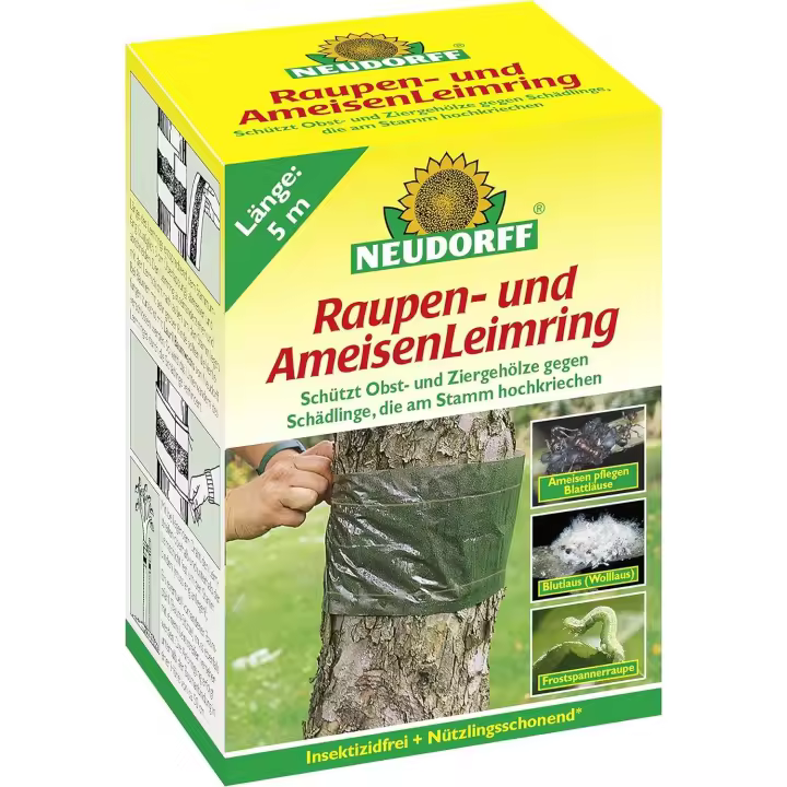 Cinta encolada contra orugas, hormigas y pulgones protector para frutales y plantas - 5m - Neudorff - 1