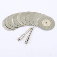 10pcs Disco De Corte Diamante 30mm Mini Sierra Con 2pcs Conector Tornillo De 3mm Para Herramienta Rotativa Dremel Drill Fit - details 1