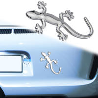 Pegatinas De Coche 3D De Geckos Lagartos PVC Cromado Emblema Decoración Accesorios De Estilo Para Automóviles Impermeables Y Reflectantes - details 0