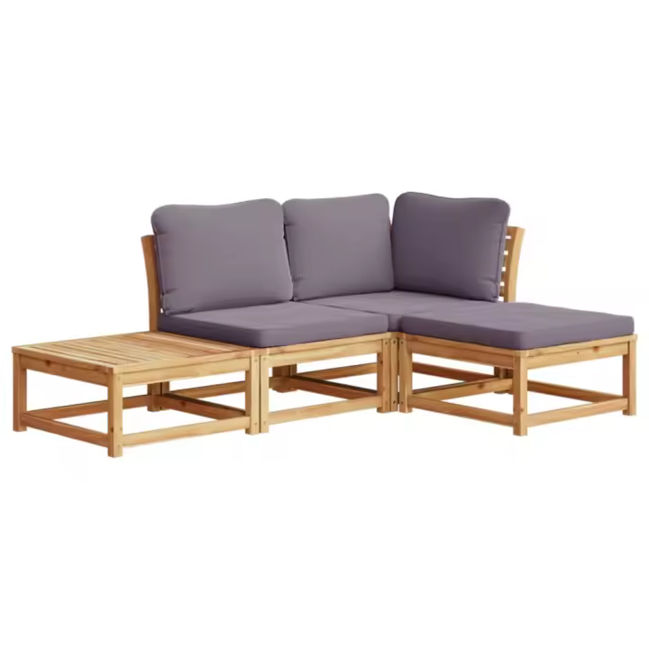 Juego de muebles de Jardín 4 pzs y pantalones Madera maciza Acacia - 1