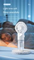 FGNS Mini Ventilador de mano con agua, Ventilador  Portátil nebulizador, humidificación silenciosa, Mini Ventilador de mano Recargable Cuatro velocidades del Viento con pulverización Agua para Exteriores, Oficina, Campamento - details 2