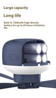 Ventilador De Techo Portátil Recargable Con Luz LED Y Control Remoto Para Exteriores Y Camping Ventilador Colgante Con Luz Nocturna Para El Hogar - details 10