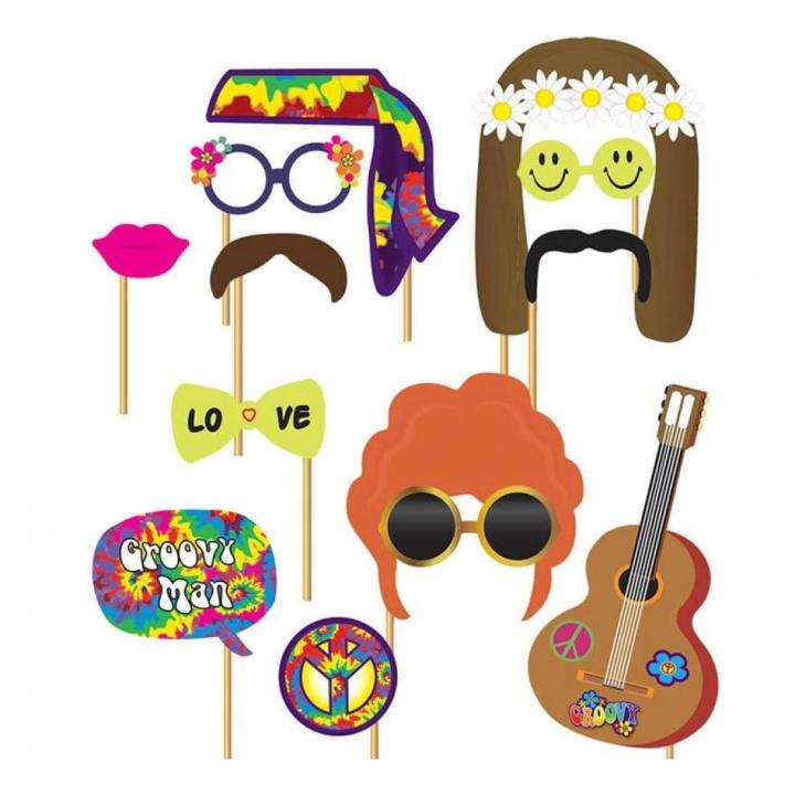 Guirca Set para Photocall hippie 12 Pcs