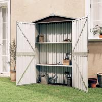 vidaXL Cobertizo de Jardín Acero Galvanizado Paito Casata Exterior Color Gris,  Marrón,  Verde y mas - details 2