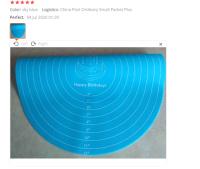 Alfombrilla De Silicona Multifuncional Para Cocinar Y Hornear 2023 Accesorio De Cocina Redondo Eco-amigable En Colores Fresa Y Azul Cepillo Para Pasteles Herramienta De Pastelería - details 0