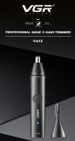 VGR Profesional Aparato De Peluquería Para Nariz Y Orejas Eléctrico Recargable Portátil Impermeable 2 En 1 Clipper V-613 - details 0