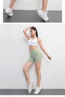 Shorts De Fitness Para Mujer Con Bolsillos Pantalones Cargo Terciopelos Yoga Estilo Verano Secado Rápido Butt Peaches - details 4