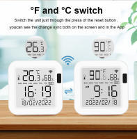 Sensor De Temperatura Inteligente WiFi Tuya Con Pantalla LCD Y Retroiluminación Sensibilidad Infrarroja USB Para Asistente Doméstico Alexa - details 5