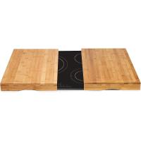STARLEY-Juego De 2 Tablas De Cortar Con Función Cubre Vitrocerámica, 56x54x4cm,Material Bambú - details 0