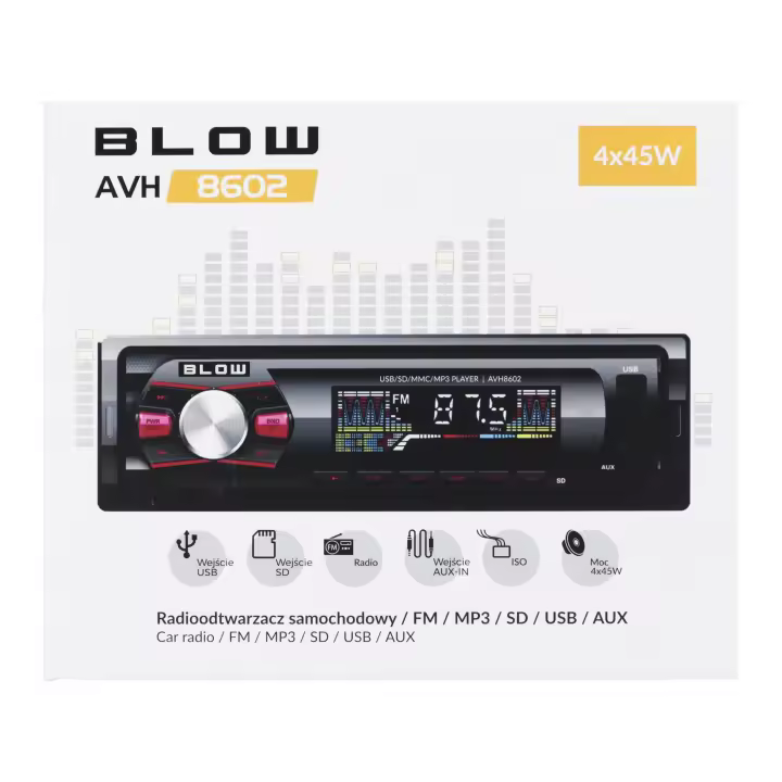 Blow - Radio para Coche AVH-8602 con Reproductor MP3/USB/SD/MMC - 1