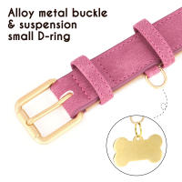 Collar Ajustable Para Perros De Cuero Suave Con Almohadilla Collar De Gato Para Pequeños Medianos Y Grandes Raza Pitbull En Color Rosa - details 5