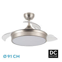 Fabrilamp - Ventilador Dc Cala Niquel 48w 4800lm 3asp.desp 91d 6 Velocidades 3000-4000-6000k Remoto+temporiza+memoria - details 0