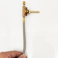 Adaptador De Válvula De Tanque De Gas Plancha Para Estufa De Cocina Multiusos Conector Práctico De Tubo De Gas LPG Sin Ignición Incluida Material Metálico - details 10