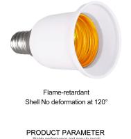 Adaptador De Conversión E14 a E27 Soporte De Bombilla De Plástico Resistente Al Fuego Calidad Superior Soporte De Lámpara - details 3
