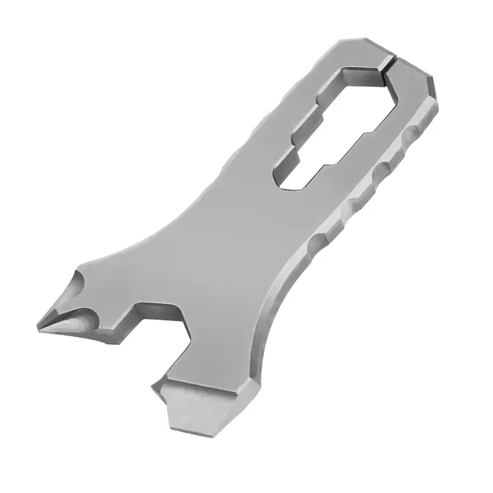 Herramienta Multifuncional De Aleación De Titanio Mini Palanca De Deslizamiento Destornillador Llavero Hexagonal EDC Metálico Que Se Puede Colgar En Una Llavero - 1