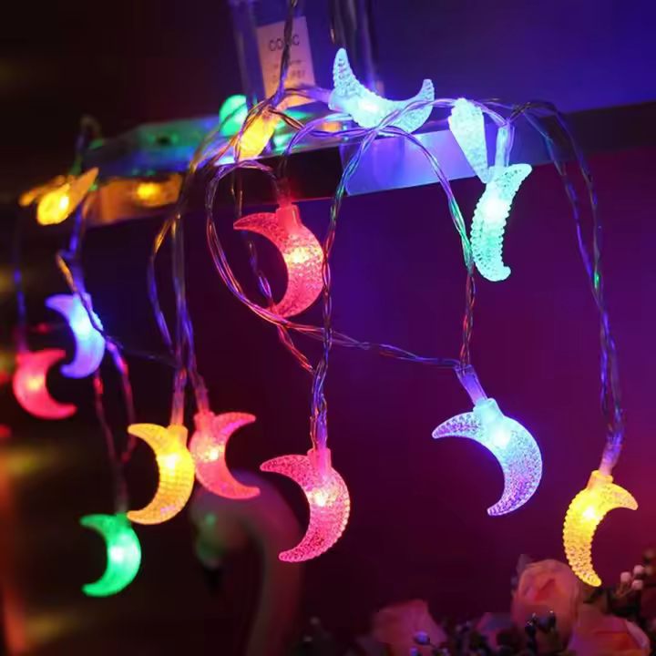 Luces De Cadena De Luna Para Decoración De Ramadan Operadas Por Batería LED Luces De Feliz Ramadan Para Fiesta De Crescent En Jardín Y Salones Del Hogar - 1