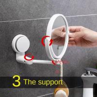 Espejo De Maquillaje Con Aumento HD Espejo De Aseo Para Baño Montado En La Pared Espejo Gira 360 Grados Moderno 6 Pulgadas - details 4