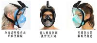 Máscara de buceo para adultos y niños, cara completa, transpirable, snorkel, equipo de natación para miopía, gafas respiradoras secas completas subacuáticas - details 6