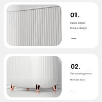 Bandeja De Papel Plástica Con Tapa De Presión, 12 Litros Para Baño Dormitorio Cocina Y Sala De Artesanías Reciclaje Ecológico - details 5