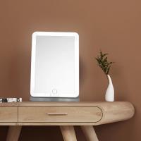 Espejo De Maquillaje Recargable Plegable Con Sensor Táctil Y Funda De Cuero PU En 3 Colores Iluminación Dimmable Infinita - details 3