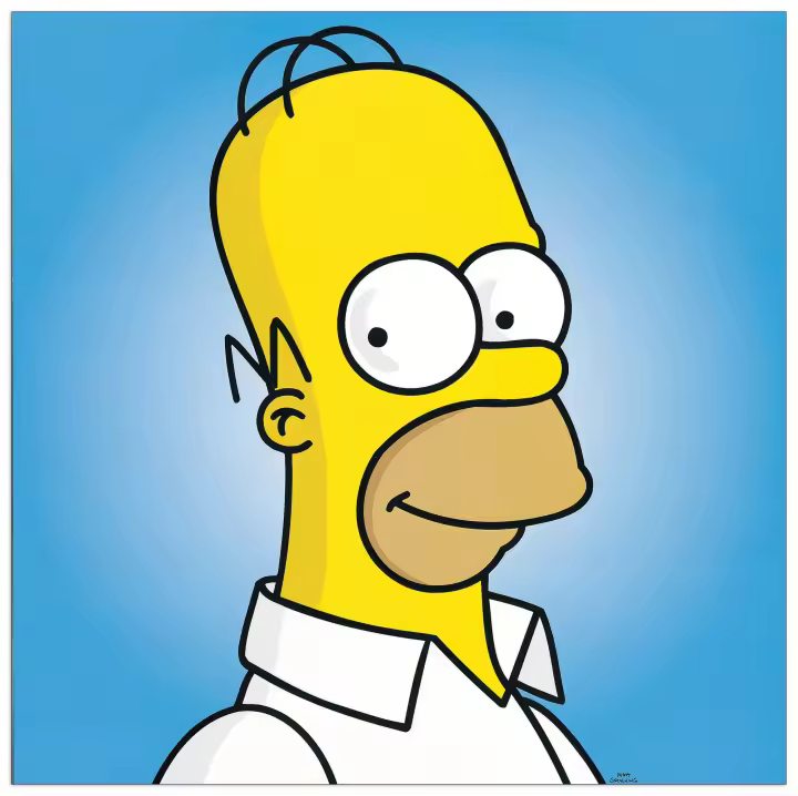 Panel decorativo de dibujos animados, listo para colgar. Los Simpson-Homer-Cm 33x33 - 1