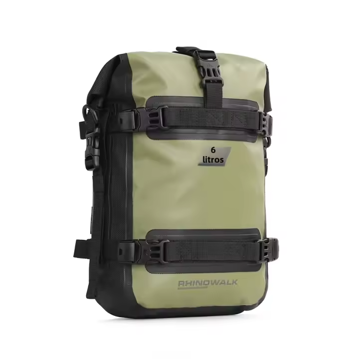 Bolsa De Moto Impermeable 6L Bolsa Lateral De Marco De Moto Con Barra De Choque Universal Para Almacenamiento Y Herramientas De Viaje En Motocicleta - 1