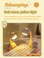 Lámpara Nocturna Giraffe Recargable Y Retráctil Para Oficina Hogar Escritorio Dormitorio Decoración De Mesa Para Estudiantes - details 14