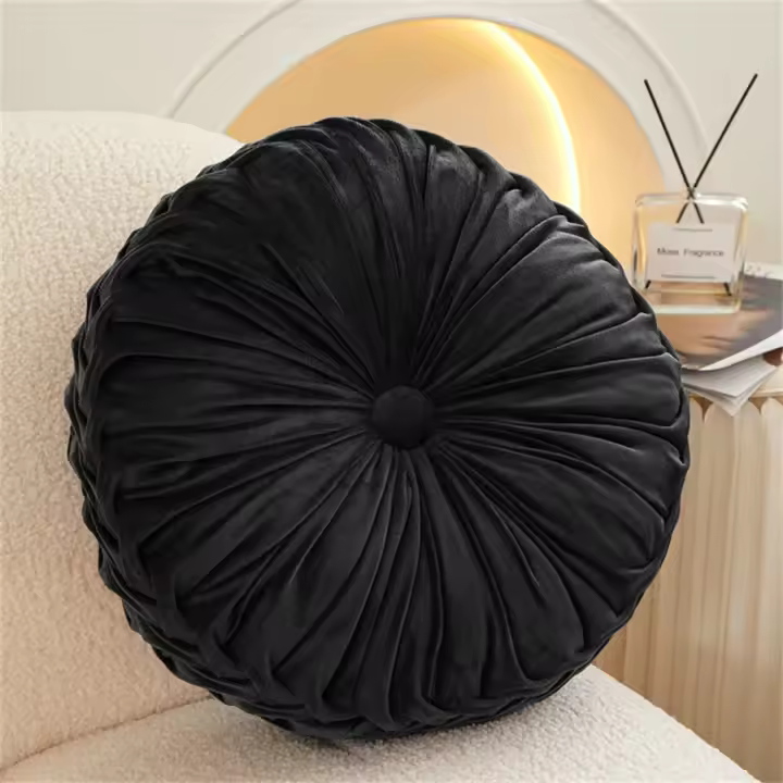 Cojín Decorativo De 3D Calabaza Para Sofá Asiento Redondo De Terciopelo Para Silla De Oficina Cojín Para Piso Y Cama - 1
